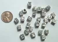 F - Antique Silver Finish Letter Cube
